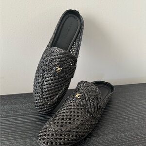 Aerosoles Hannah Raffia Black Slides - 10